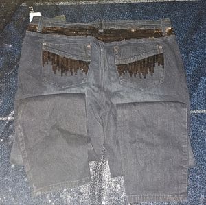 Brand new dark wash Baby Phat skinny jeans with tags vintage size 20